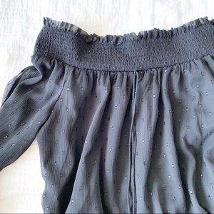 Zara black off the shoulder top dress